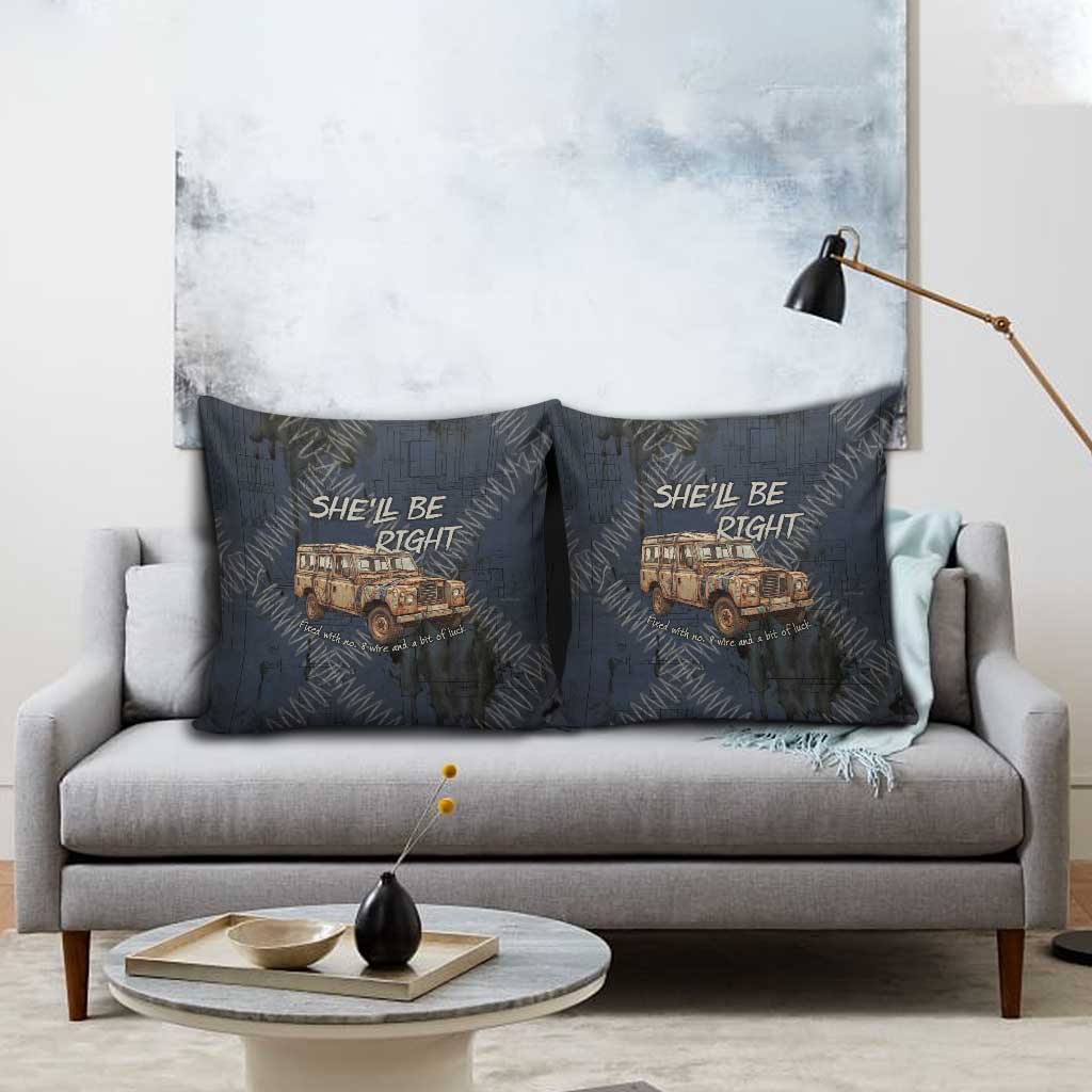 New Zealand She’ll Be Right Pillow Cover NZ Slang No. 8 Wire Map Pattern TS04 - Polynesian Pride