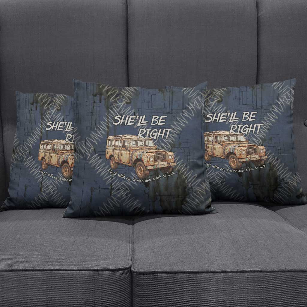 New Zealand She’ll Be Right Pillow Cover NZ Slang No. 8 Wire Map Pattern TS04 - Polynesian Pride