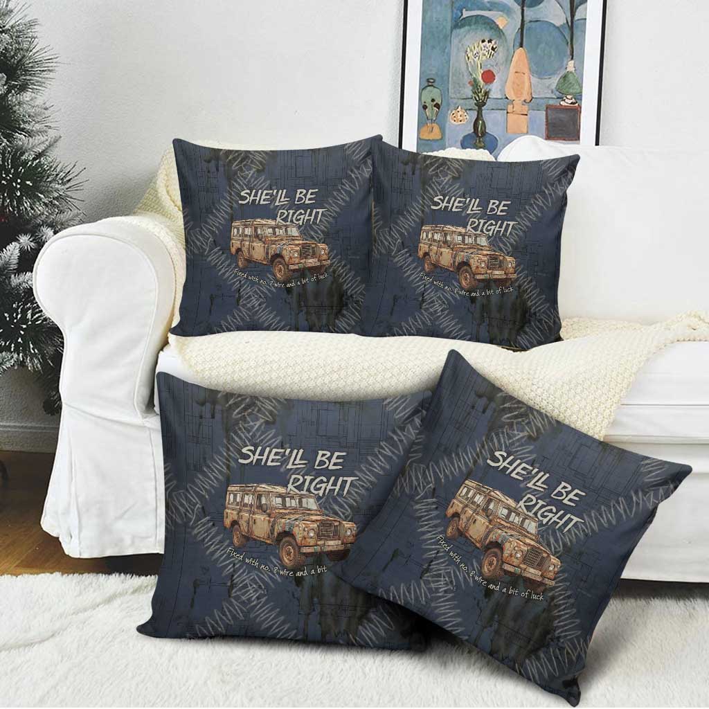 New Zealand She’ll Be Right Pillow Cover NZ Slang No. 8 Wire Map Pattern TS04 - Polynesian Pride