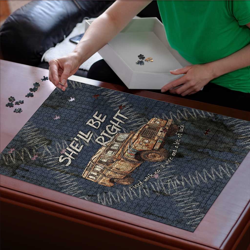 New Zealand She’ll Be Right Puzzle NZ Slang No. 8 Wire Map Pattern TS04 - Polynesian Pride