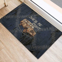 New Zealand She’ll Be Right Rubber Doormat NZ Slang No. 8 Wire Map Pattern