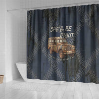 New Zealand She’ll Be Right Shower Curtain NZ Slang No. 8 Wire Map Pattern TS04 - Polynesian Pride