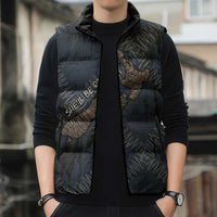 New Zealand She’ll Be Right Sleeveless Puffer Jacket NZ Slang No. 8 Wire Map Pattern TS04 - Polynesian Pride