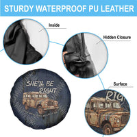 New Zealand She’ll Be Right Spare Tire Cover NZ Slang No. 8 Wire Map Pattern TS04 - Polynesian Pride