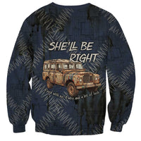 New Zealand She’ll Be Right Sweatshirt NZ Slang No. 8 Wire Map Pattern TS04 - Polynesian Pride