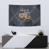 New Zealand She’ll Be Right Tapestry NZ Slang No. 8 Wire Map Pattern TS04 - Polynesian Pride