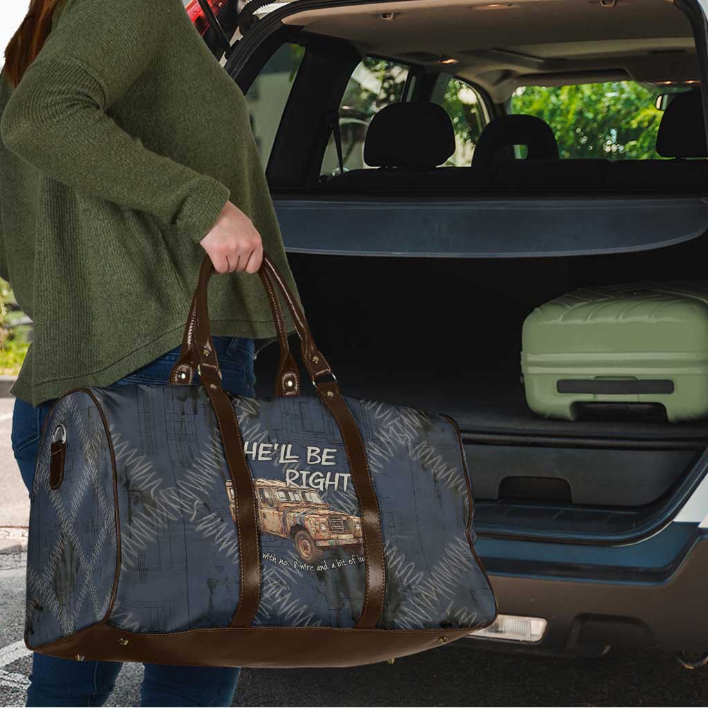 New Zealand She’ll Be Right Travel Bag NZ Slang No. 8 Wire Map Pattern TS04 - Polynesian Pride