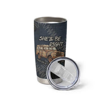 New Zealand She’ll Be Right Tumbler Cup NZ Slang No. 8 Wire Map Pattern TS04 - Polynesian Pride