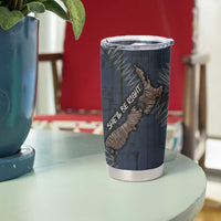 New Zealand She’ll Be Right Tumbler Cup NZ Slang No. 8 Wire Map Pattern TS04 - Polynesian Pride
