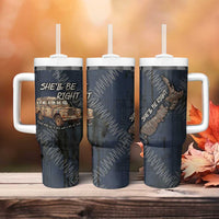 New Zealand She’ll Be Right Tumbler With Handle NZ Slang No. 8 Wire Map Pattern TS04 - Polynesian Pride