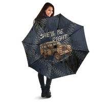 New Zealand She’ll Be Right Umbrella NZ Slang No. 8 Wire Map Pattern TS04 - Polynesian Pride