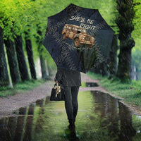 New Zealand She’ll Be Right Umbrella NZ Slang No. 8 Wire Map Pattern TS04 - Polynesian Pride