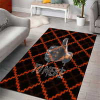 Tu Meke Maori New Zealand Slang Area Rug with Glow Neon Step Style TS04 - Polynesian Pride