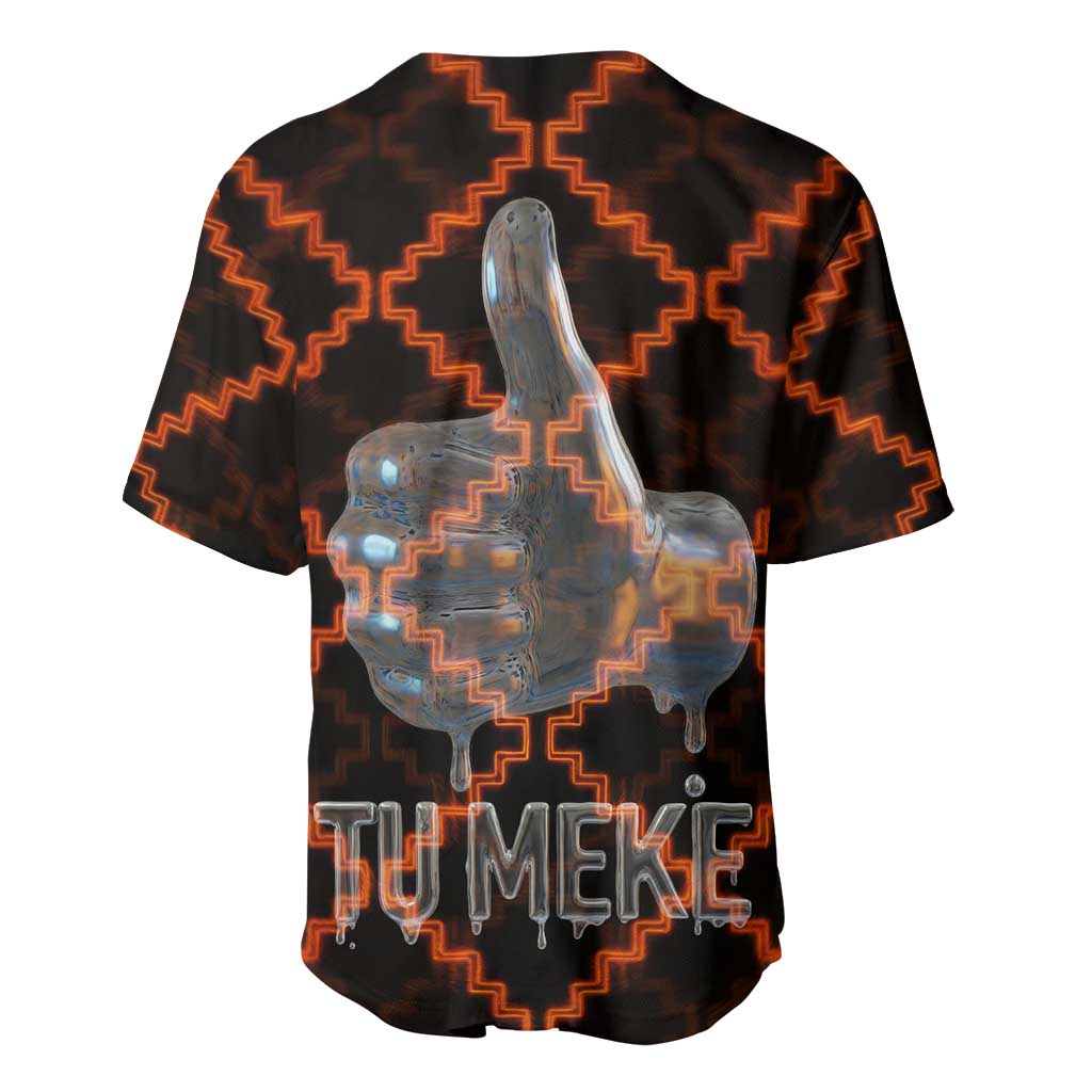 Tu Meke Maori New Zealand Slang Baseball Jersey with Glow Neon Step Style TS04 - Polynesian Pride