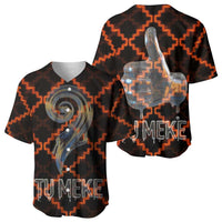 Tu Meke Maori New Zealand Slang Baseball Jersey with Glow Neon Step Style TS04 - Polynesian Pride