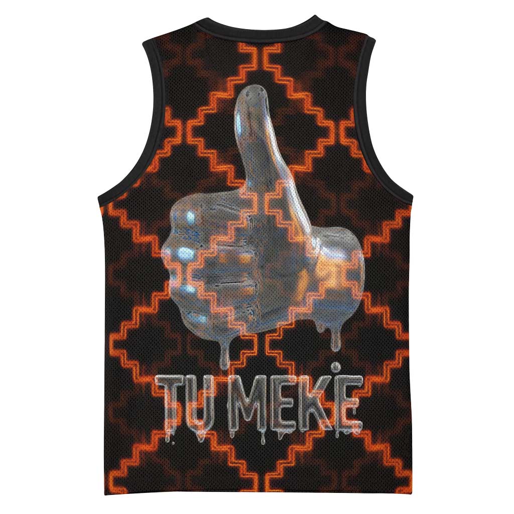 Tu Meke Maori New Zealand Slang Basketball Jersey with Glow Neon Step Style TS04 - Polynesian Pride