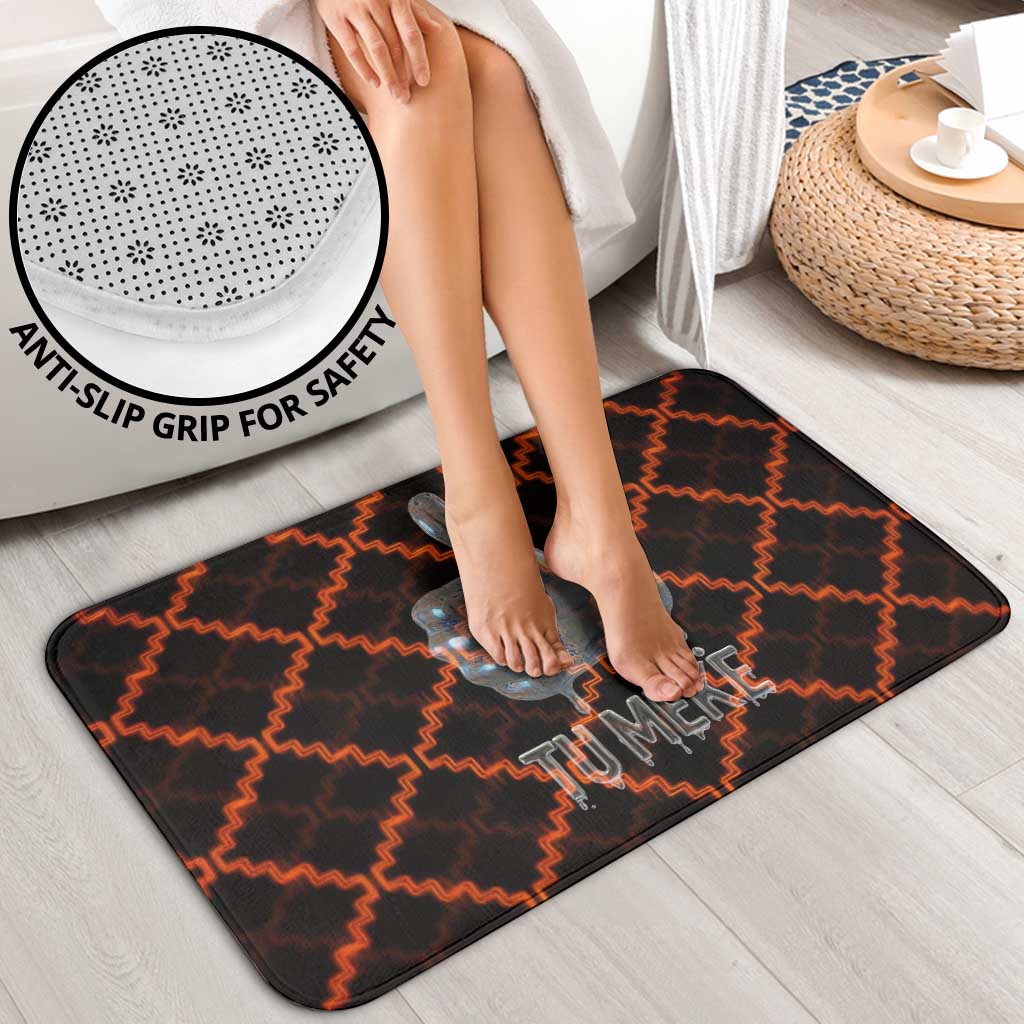 Tu Meke Maori New Zealand Slang Bathroom Set with Glow Neon Step Style TS04 - Polynesian Pride