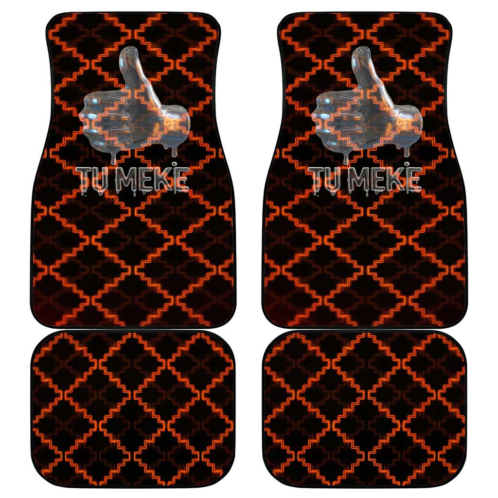 Tu Meke Maori New Zealand Slang Car Mats with Glow Neon Step Style TS04 - Polynesian Pride