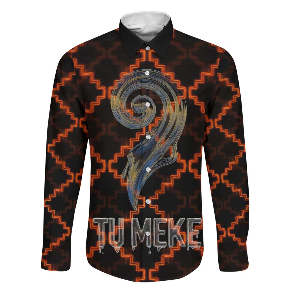 Tu Meke Maori New Zealand Slang Family Matching Short Sleeve Bodycon Dress and Hawaiian Shirt with Glow Neon Step Style