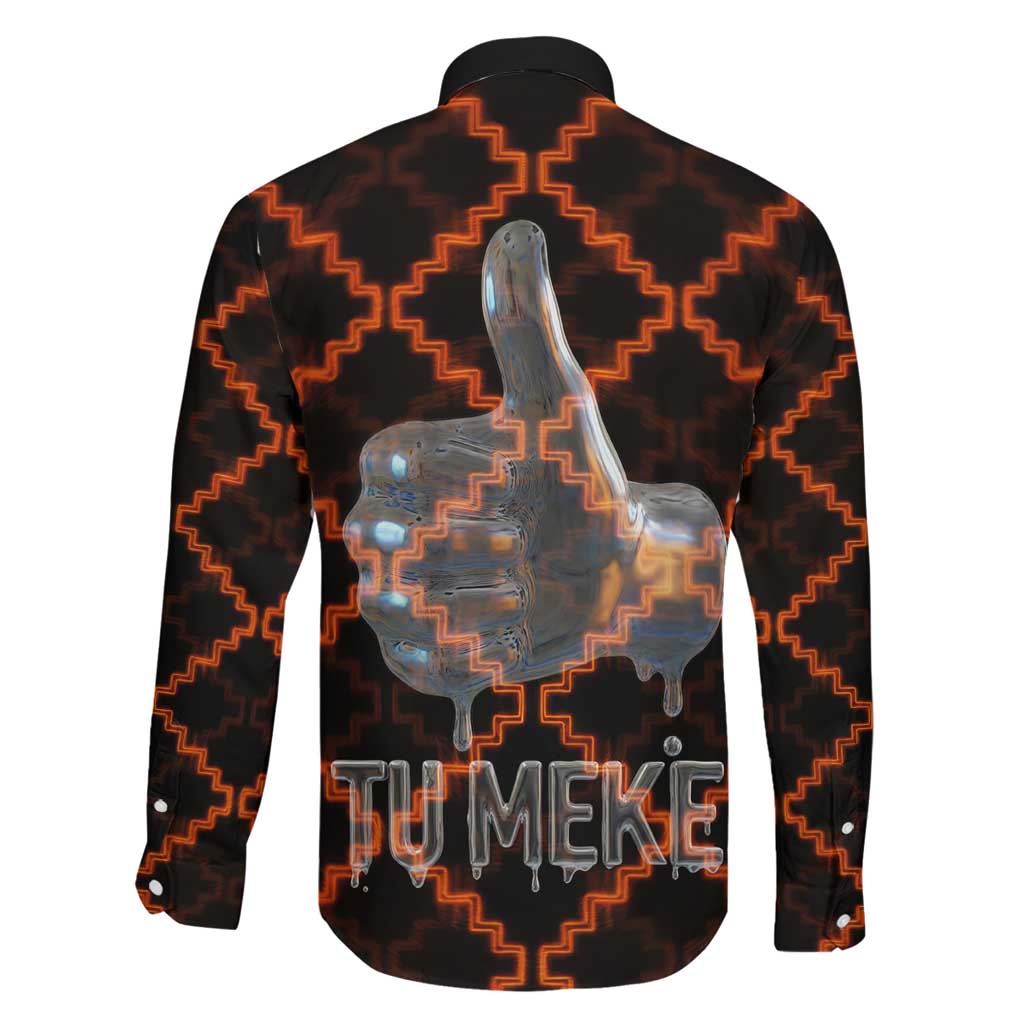 Tu Meke Maori New Zealand Slang Family Matching Summer Maxi Dress and Hawaiian Shirt with Glow Neon Step Style