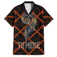 Tu Meke Maori New Zealand Slang Hawaiian Shirt with Glow Neon Step Style TS04 Black Orange - Polynesian Pride