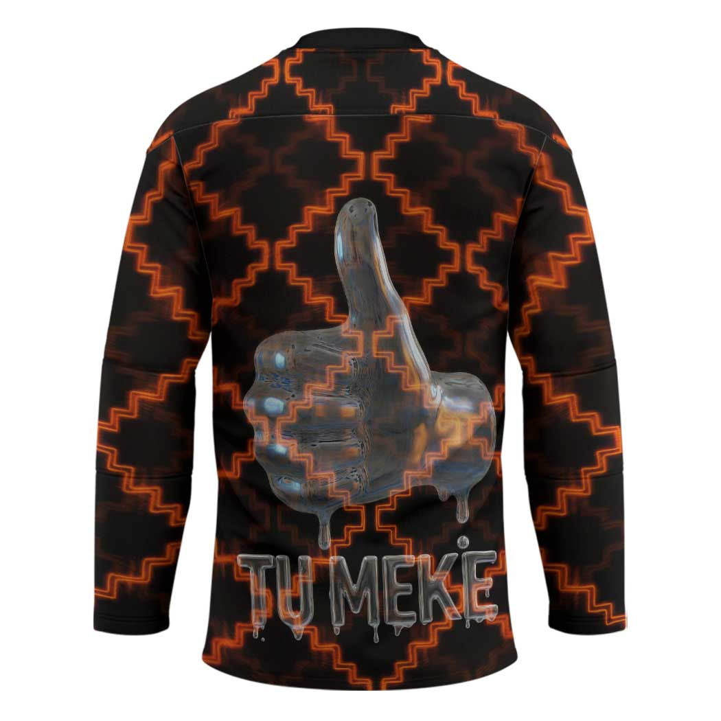 Tu Meke Maori New Zealand Slang Hockey Jersey with Glow Neon Step Style TS04 - Polynesian Pride