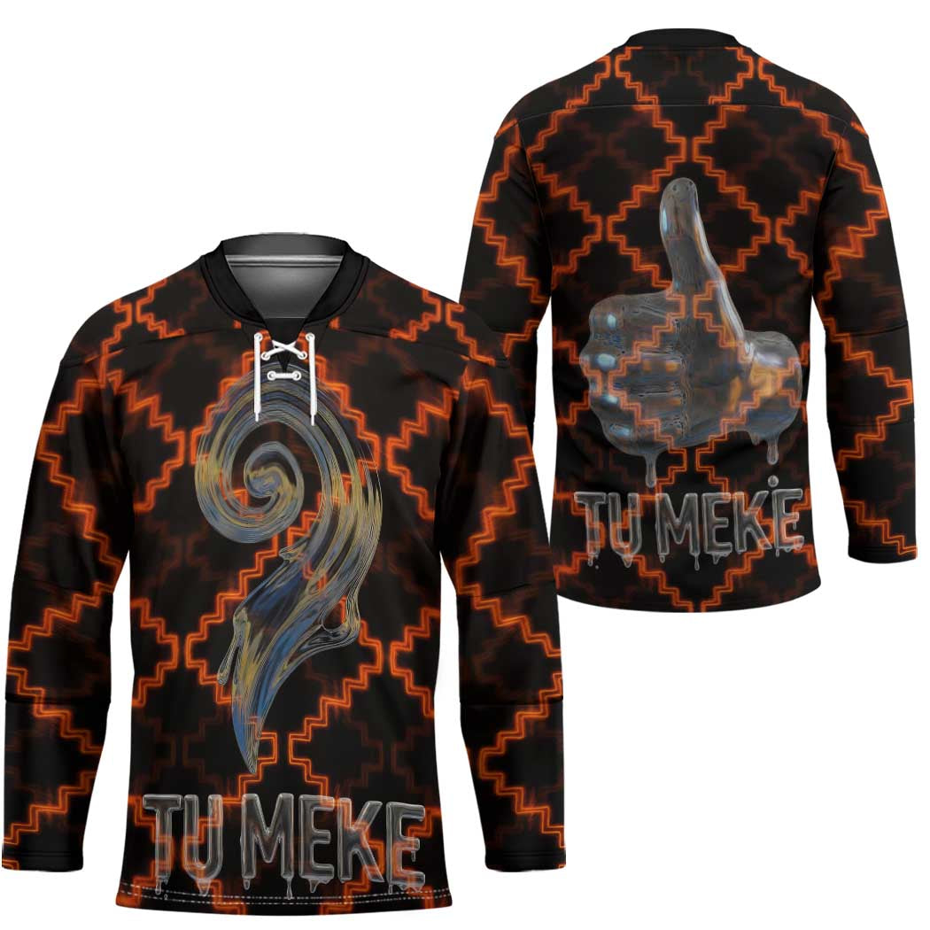 Tu Meke Maori New Zealand Slang Hockey Jersey with Glow Neon Step Style TS04 - Polynesian Pride