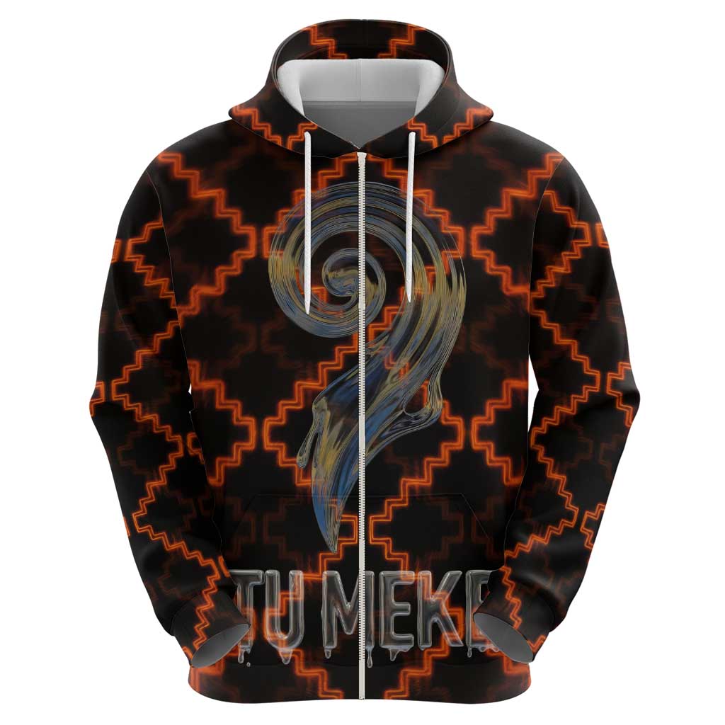 Tu Meke Maori New Zealand Slang Hoodie with Glow Neon Step Style TS04 - Polynesian Pride