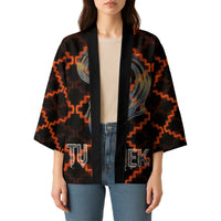 Tu Meke Maori New Zealand Slang Kimono with Glow Neon Step Style TS04 - Polynesian Pride