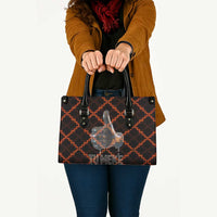 Tu Meke Maori New Zealand Slang Leather Bag with Glow Neon Step Style