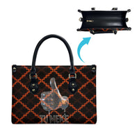 Tu Meke Maori New Zealand Slang Leather Bag with Glow Neon Step Style
