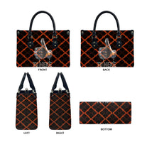 Tu Meke Maori New Zealand Slang Leather Bag with Glow Neon Step Style