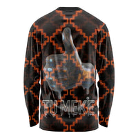 Tu Meke Maori New Zealand Slang Long Sleeve Shirt with Glow Neon Step Style
