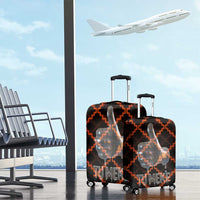Tu Meke Maori New Zealand Slang Luggage Cover with Glow Neon Step Style TS04 - Polynesian Pride