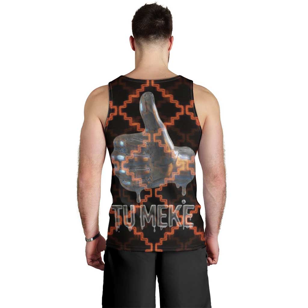 Tu Meke Maori New Zealand Slang Men Tank Top with Glow Neon Step Style TS04 - Polynesian Pride