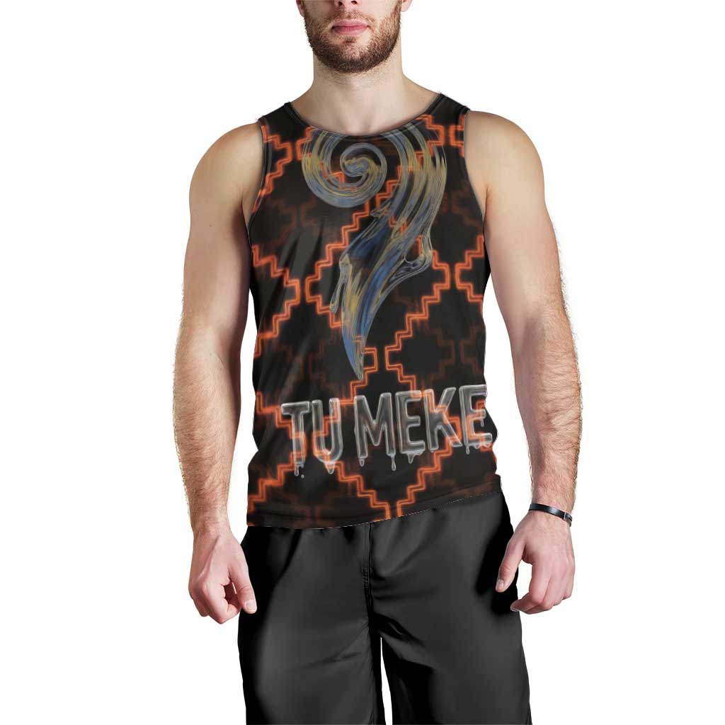 Tu Meke Maori New Zealand Slang Men Tank Top with Glow Neon Step Style TS04 - Polynesian Pride