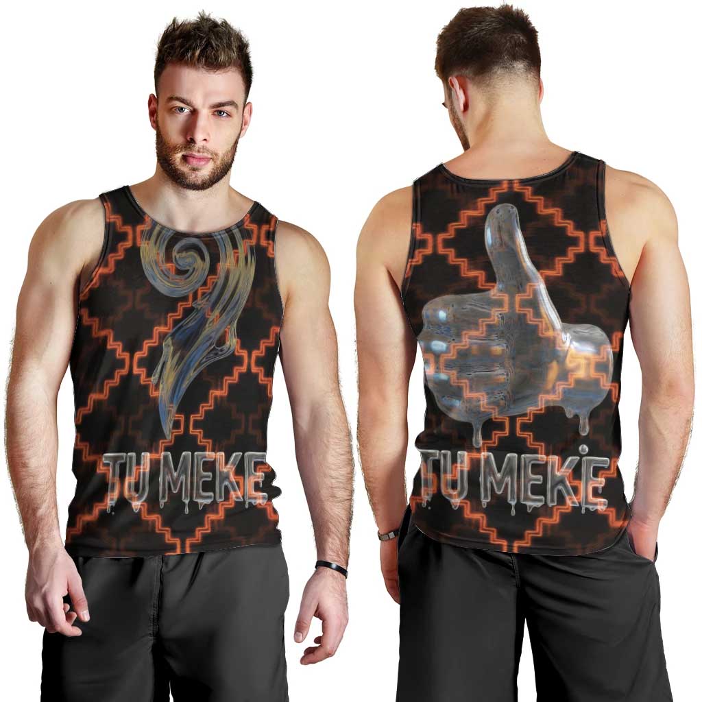 Tu Meke Maori New Zealand Slang Men Tank Top with Glow Neon Step Style TS04 - Polynesian Pride