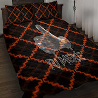Tu Meke Maori New Zealand Slang Quilt Bed Set with Glow Neon Step Style TS04 Black Orange - Polynesian Pride