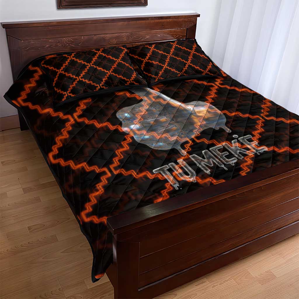 Tu Meke Maori New Zealand Slang Quilt Bed Set with Glow Neon Step Style TS04 - Polynesian Pride