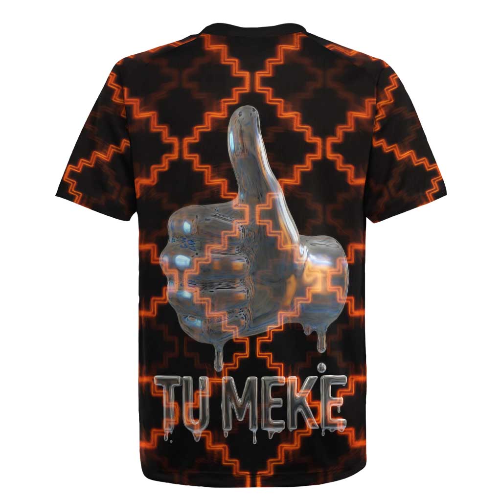 Tu Meke Maori New Zealand Slang Rugby Jersey with Glow Neon Step Style TS04 - Polynesian Pride