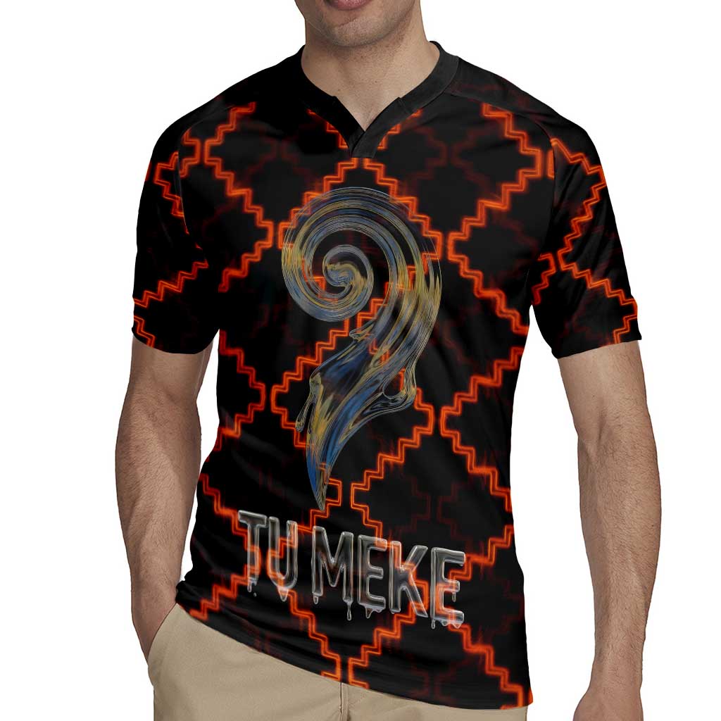 Tu Meke Maori New Zealand Slang Rugby Jersey with Glow Neon Step Style TS04 - Polynesian Pride