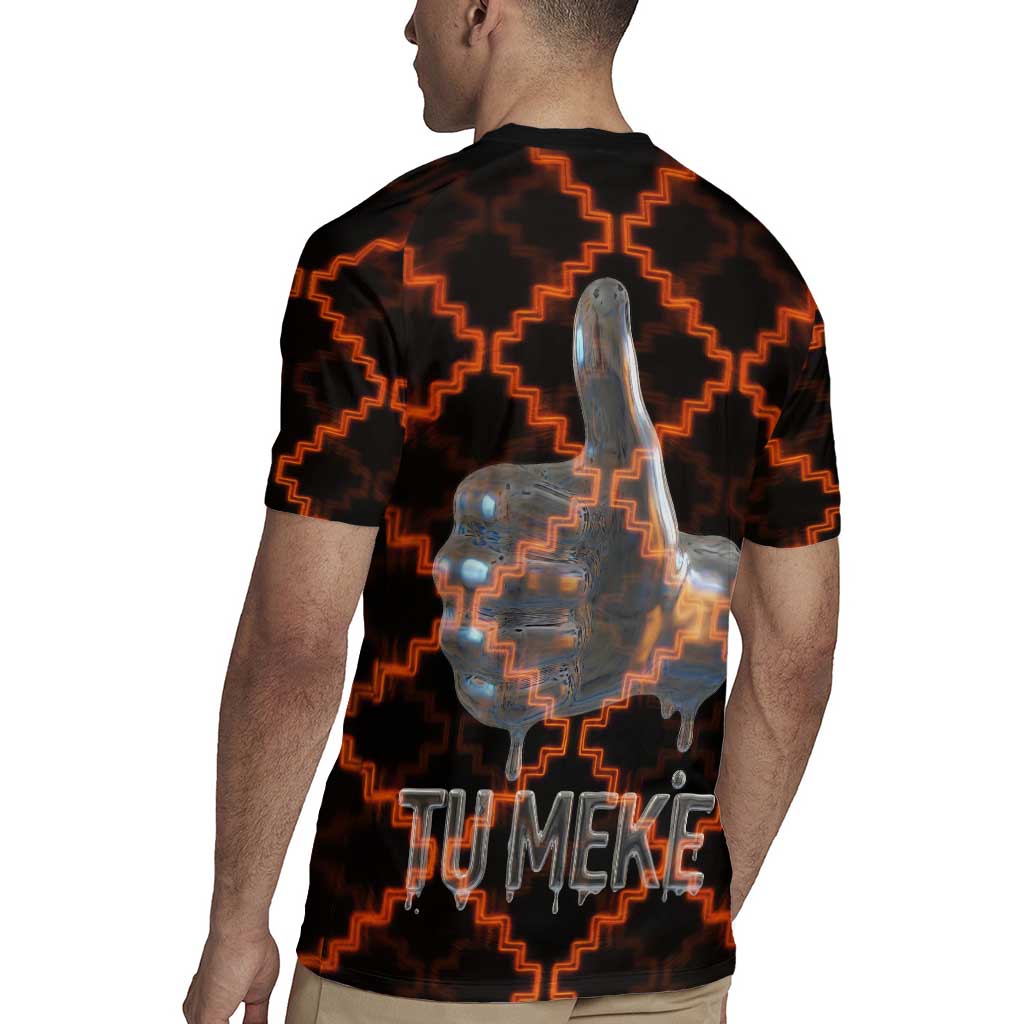Tu Meke Maori New Zealand Slang Rugby Jersey with Glow Neon Step Style TS04 - Polynesian Pride