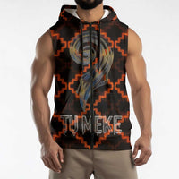 Tu Meke Maori New Zealand Slang Sleeveless Zip Hoodie with Glow Neon Step Style TS04 - Polynesian Pride