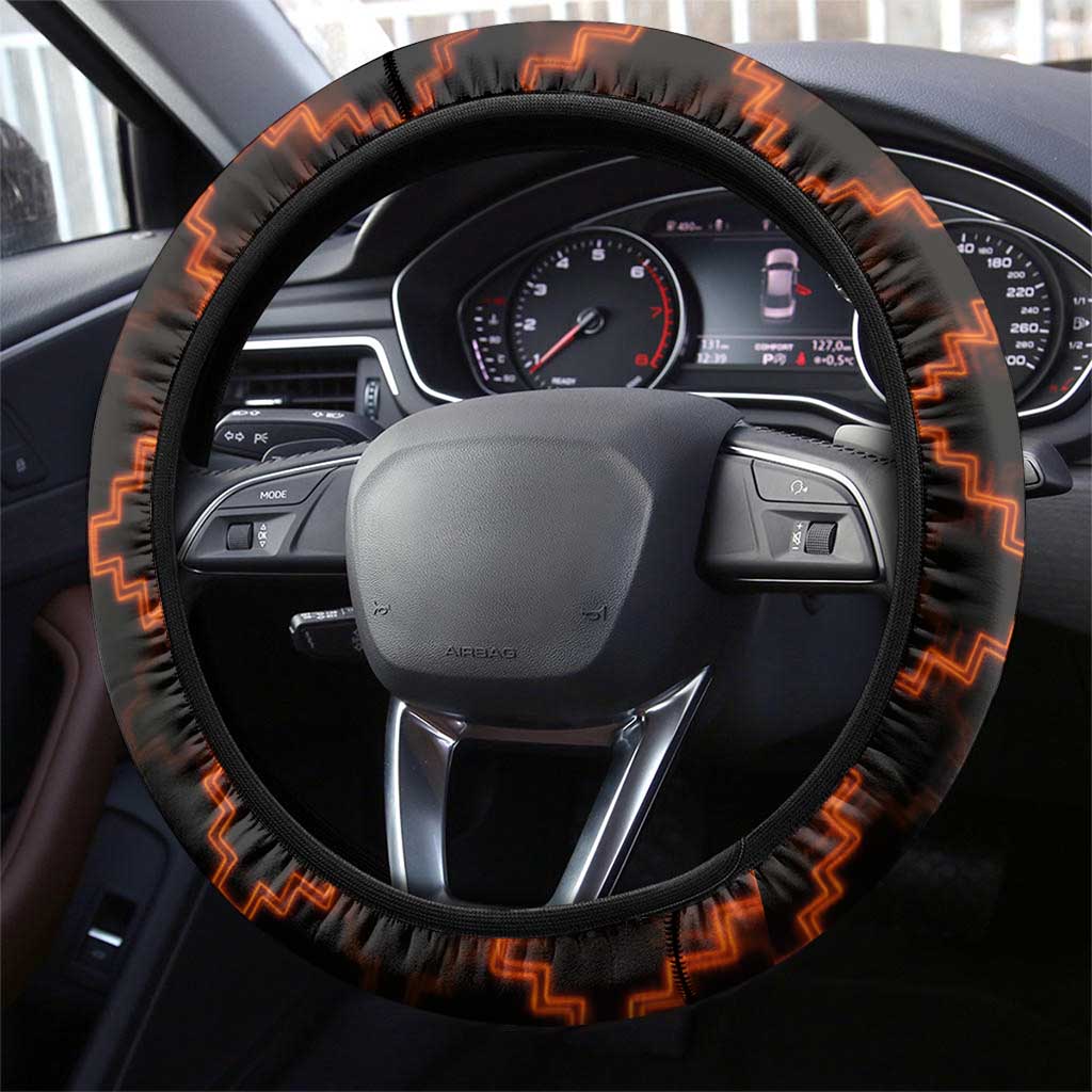 Tu Meke Maori New Zealand Slang Steering Wheel Cover with Glow Neon Step Style TS04 - Polynesian Pride