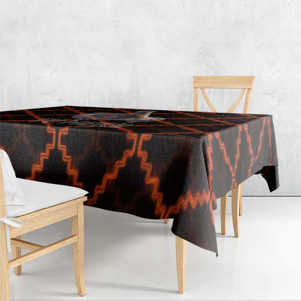 Tu Meke Maori New Zealand Slang Tablecloth with Glow Neon Step Style TS04 - Polynesian Pride
