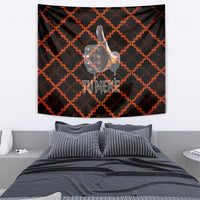 Tu Meke Maori New Zealand Slang Tapestry with Glow Neon Step Style
