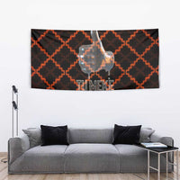 Tu Meke Maori New Zealand Slang Tapestry with Glow Neon Step Style