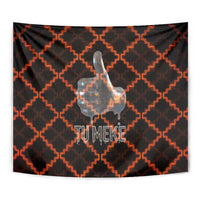 Tu Meke Maori New Zealand Slang Tapestry with Glow Neon Step Style