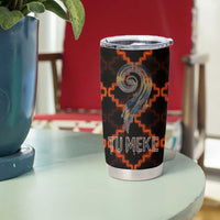 Tu Meke Maori New Zealand Slang Tumbler Cup with Glow Neon Step Style TS04 - Polynesian Pride