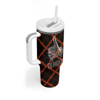 Tu Meke Maori New Zealand Slang Tumbler With Handle with Glow Neon Step Style TS04 - Polynesian Pride